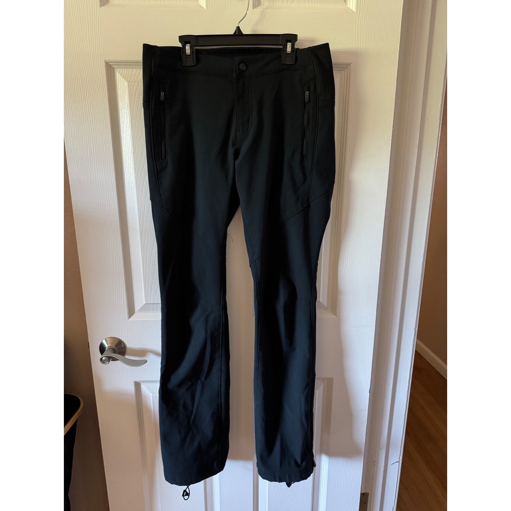 Columbia Softshell Pants Women Size 10 Black Omni-Heat Thermal Hiking XK0293